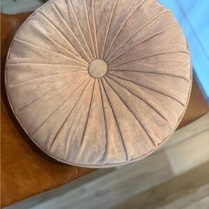 New Blush Round Tufted Decorative Pillow - Home Accents